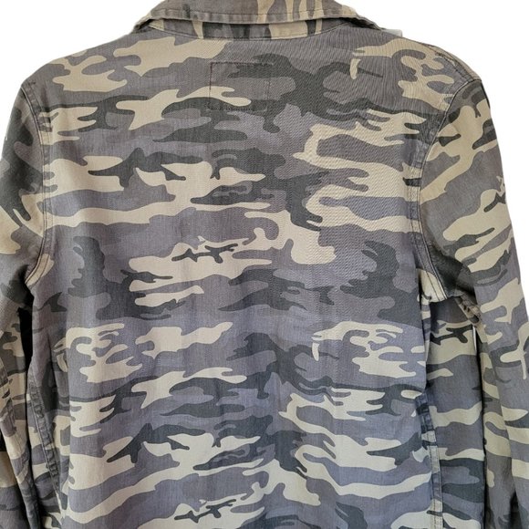 SANCTUARY Green & Tan Camo Utility Jacket Coat Size M - Picture 2 of 5